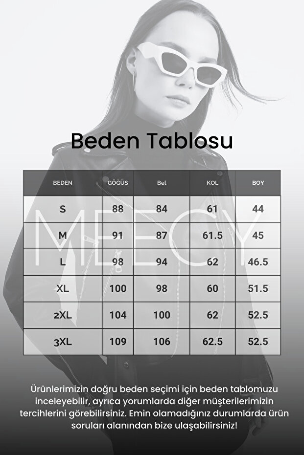 Kadın Krem Deri Ceket - 2