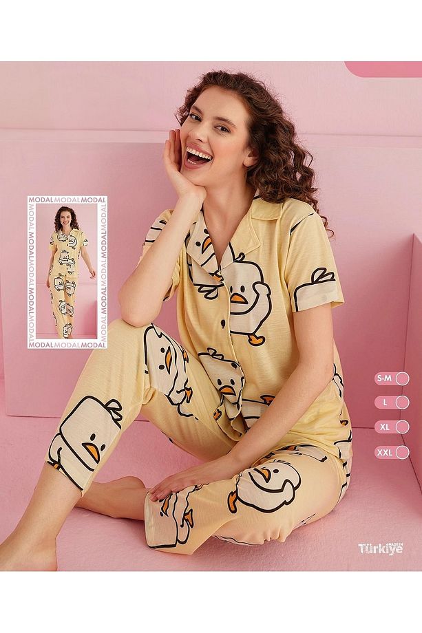 Civciv Desen Genç Pijama Takımı - 1