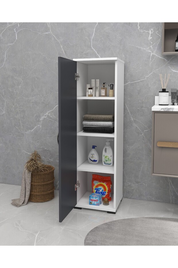 Çok Amaçlı Kapaklı Dolap Mutfak Dolabı Kiler Dolabı Tek Kapaklı Çok Amaçlı Banyo Dolabı Tek - 8