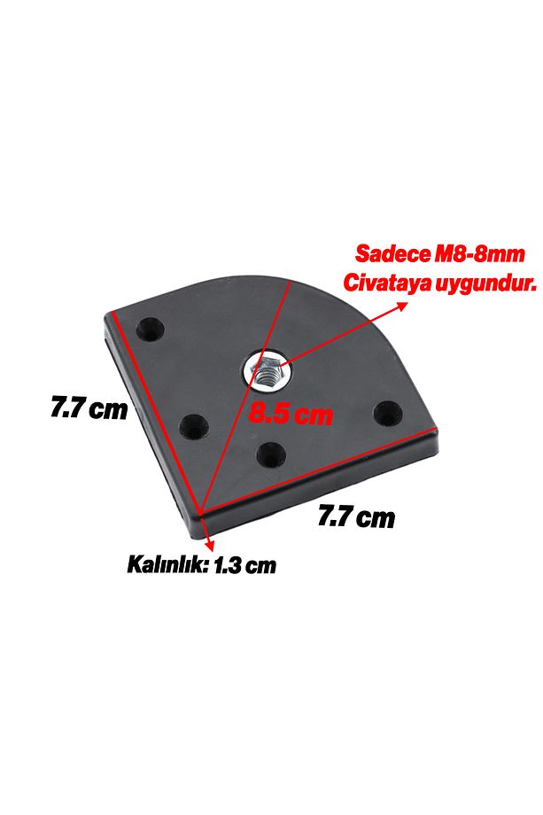Kanepe Baza Koltuk Destek Yükseltme Yükseltici 4 Adet Ayağı M8 Civatalı Krom Metal Ayakları 12 Cm - 3