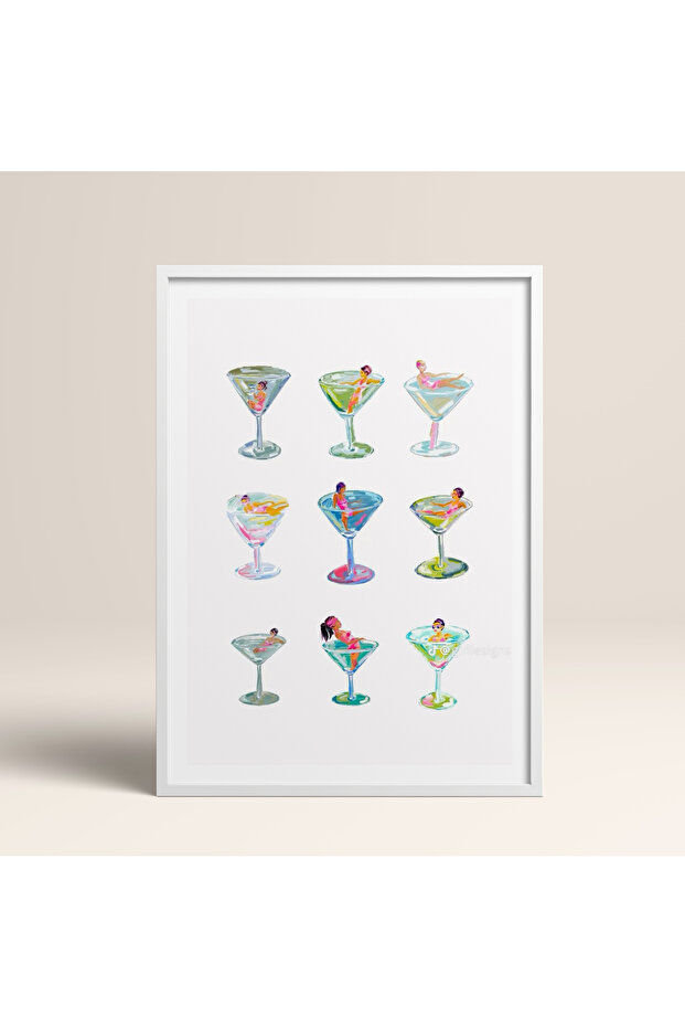 Tekli Ahşap Çerçeveli Tablo Tek Parça Poster Tablo TK/1015 - 2