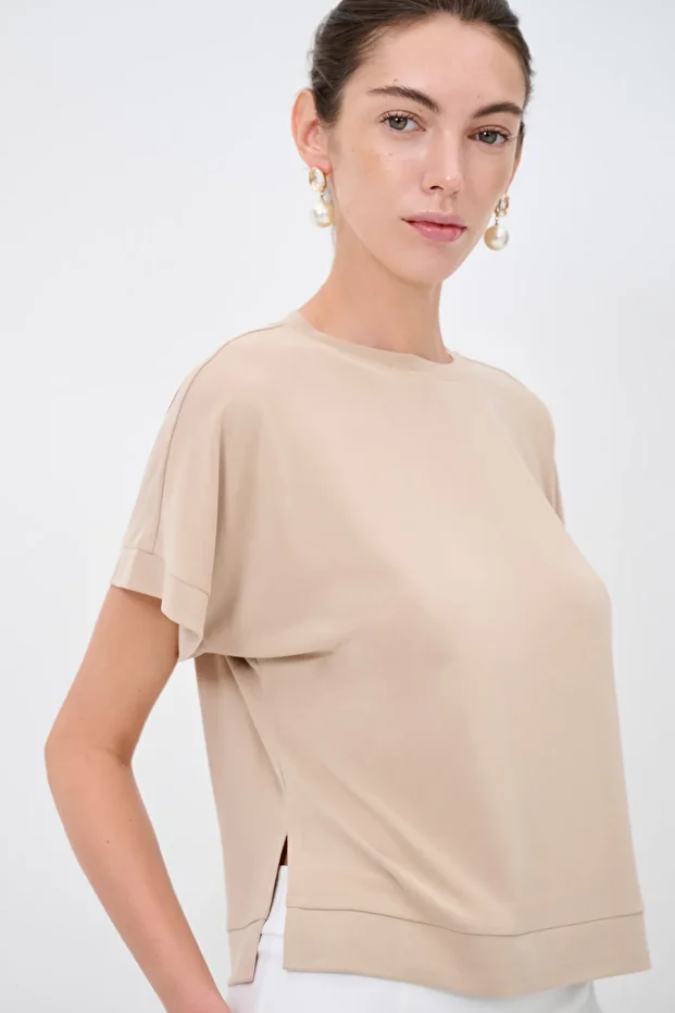 Kısa Kollu Örme Bluz - 5