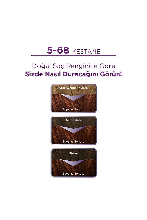 Göz Alıcı Renkler 5-68 Kestane x 3 Adet - 2