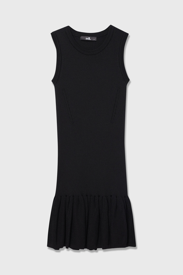 Volanlı Mini Triko Elbise - 7