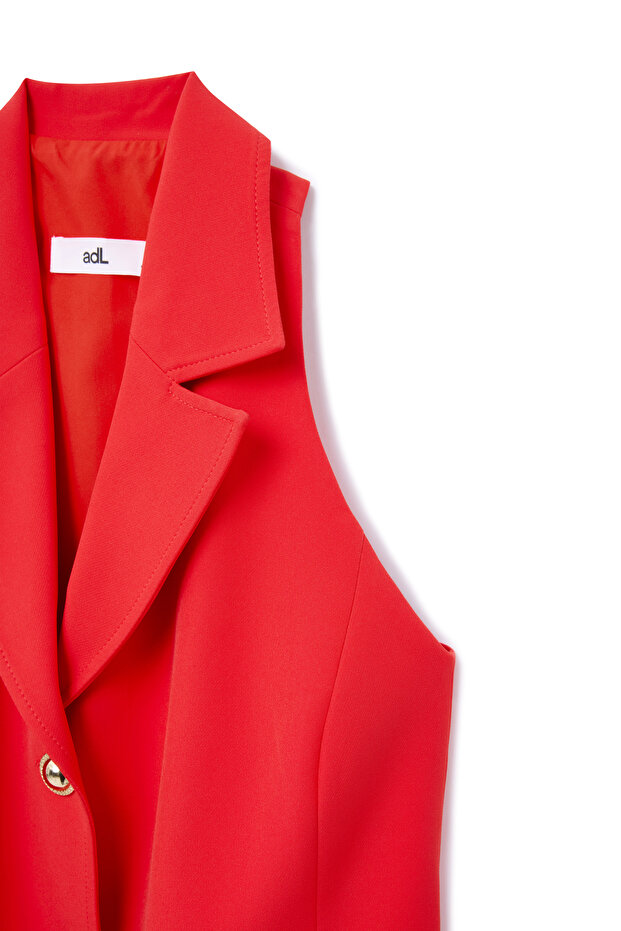 Kolsuz Önü Düğmeli Elbise - 9