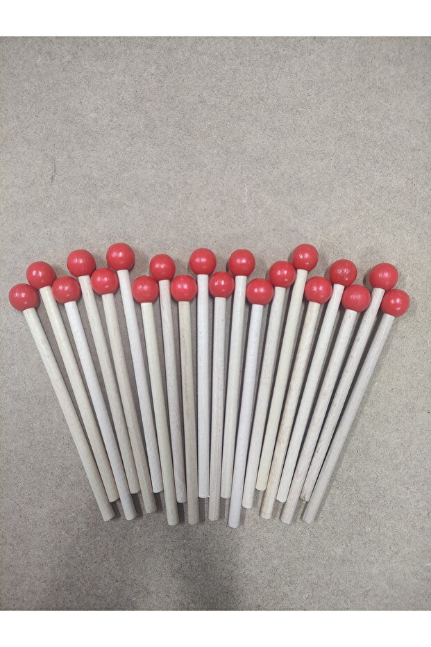 Wooden Red Bulk Rhythm Sticks 20 Pairs (40 Pcs)