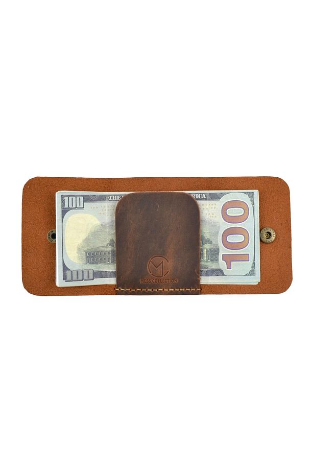 El Yapımı Hakiki & Gerçek Deri Kağıt Banknot Cüzdanı/kağıt Para Cüzdanı Çıtçıtlı/hediyelik Eşyalar - 1