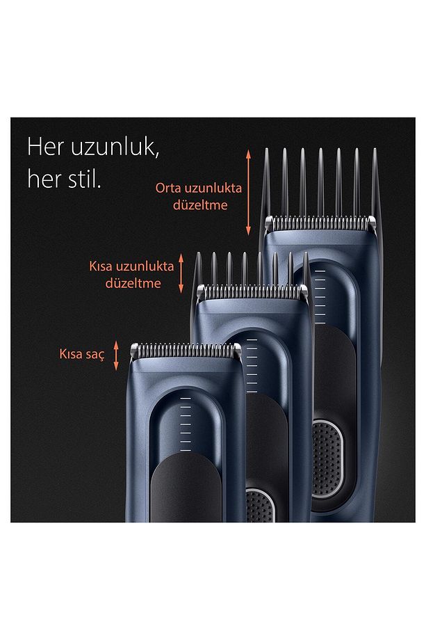 Series 5 Hc5350, Erkekler Için 17 Uzunluk Ayarına Sahip Saç Kesme Makinesi - 4