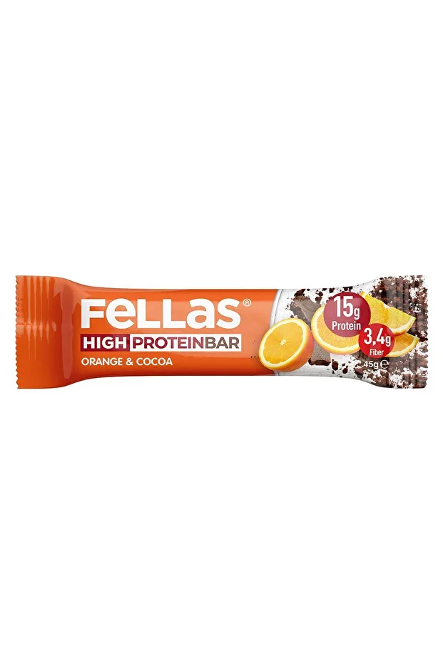 Yüksek Protein Bar - Portakal & Kakao 45g X 12 Adet - 3