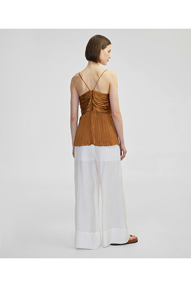 Kırışık efektli bluz - 6