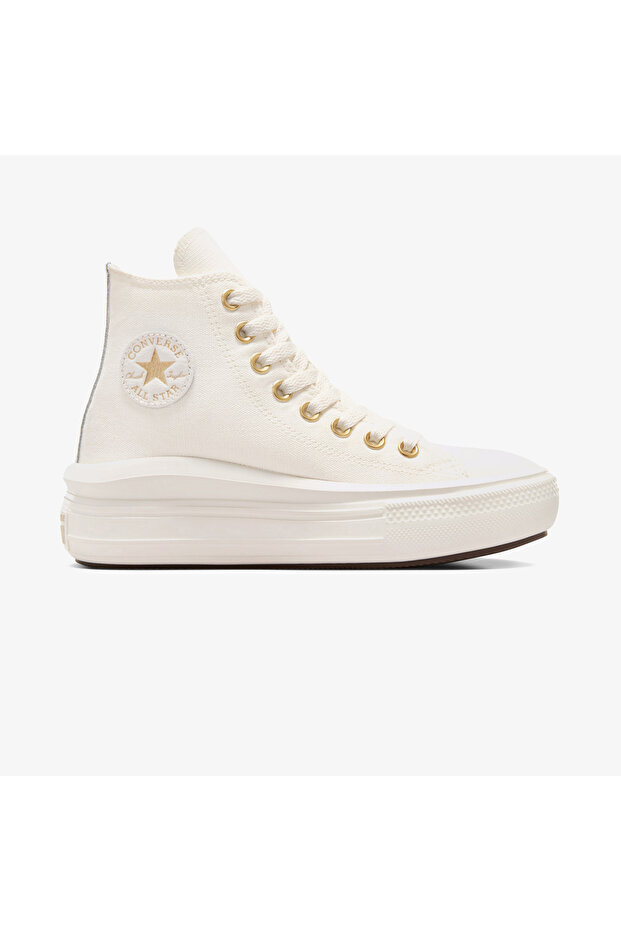 حذاء رياضي للأطفال من Chuck Taylor All Star Move Platform باللون الكريمي