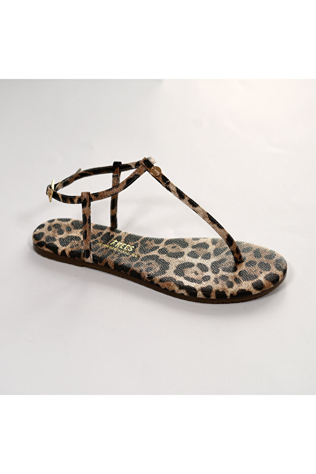 Kadın Leopar Günlük Sandalet - 2