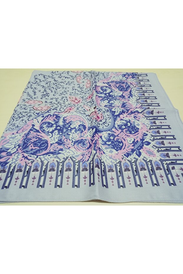 Elegant Vivid Patterned Cotton, Sal, Scarf, Prayer Cloth 90X90 cm