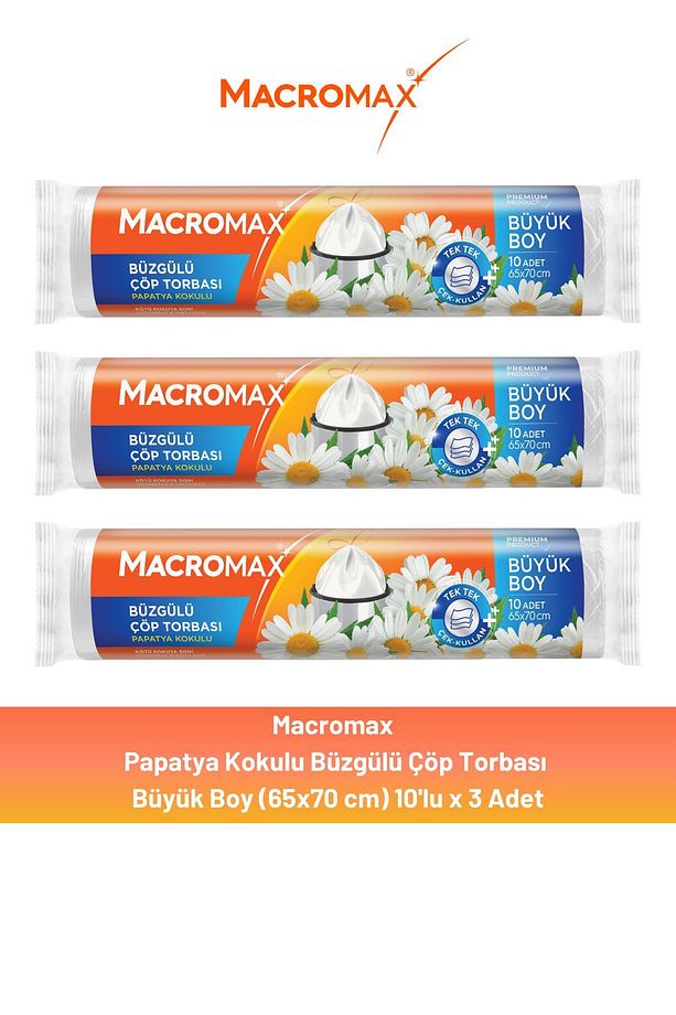 Büzgülü Papatya Çöp Torbası Büyük Boy 10'lu x 3 Adet - 1