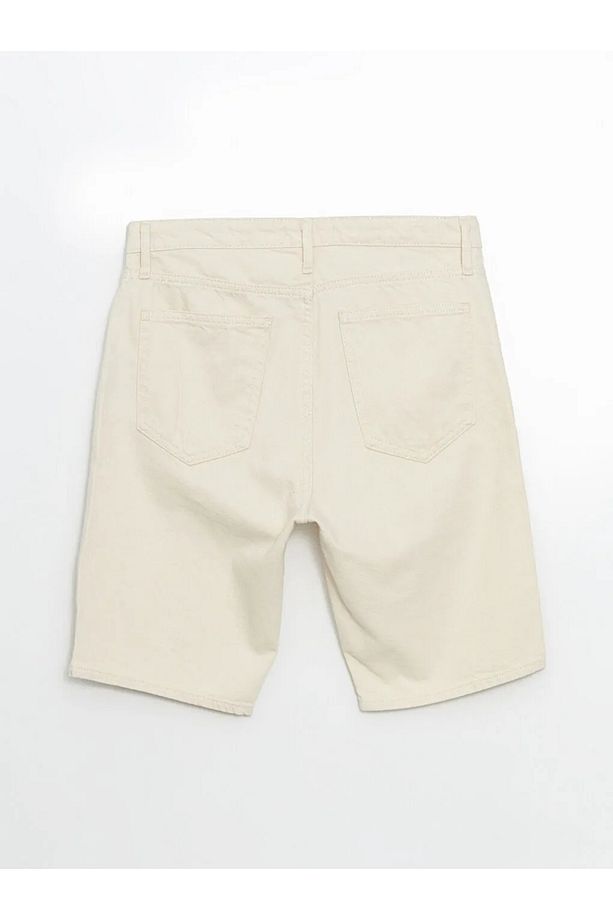 LCW Jeans Ekru Standart Kalıp Erkek Jean Şort - 2