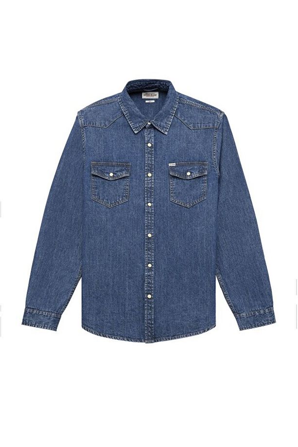 Jeans Gj Slım Ls Denım Shı Erkek Mavi Gömlek M4yh55d5eı1-gjrw - 6