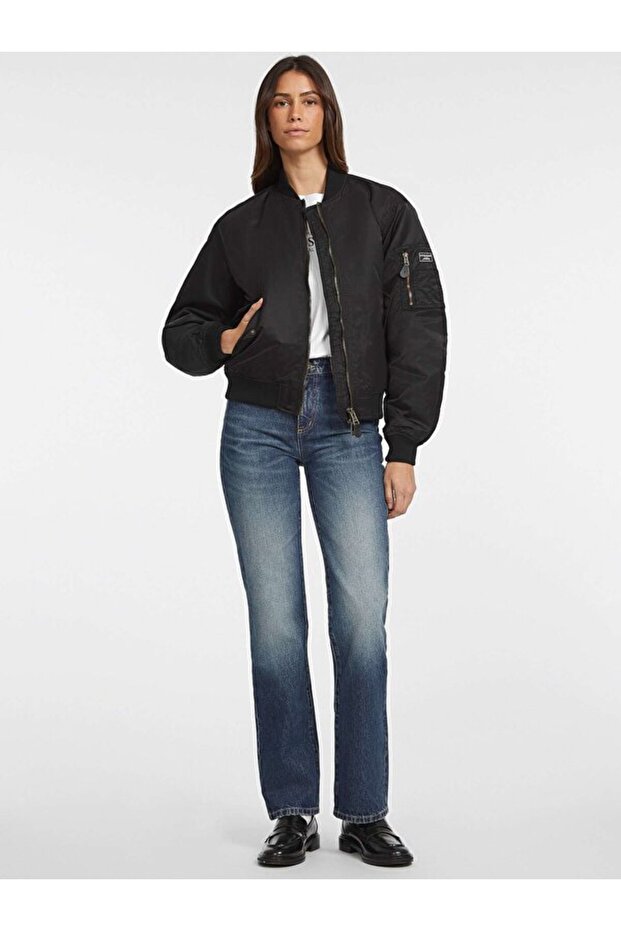 Jeans Kadın Bomber Ceket - 2