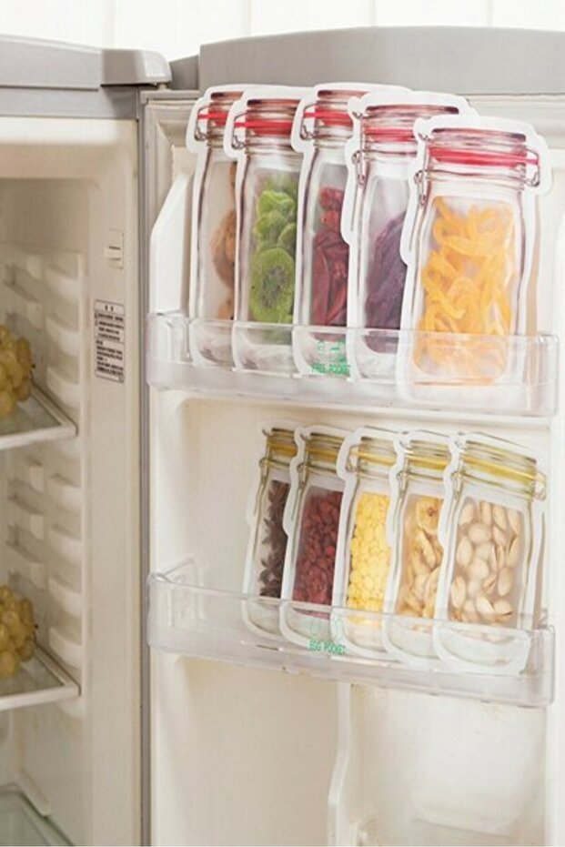 Jar Appearance Ziplock Storage Bag 620 ML (1 Piece) - 4