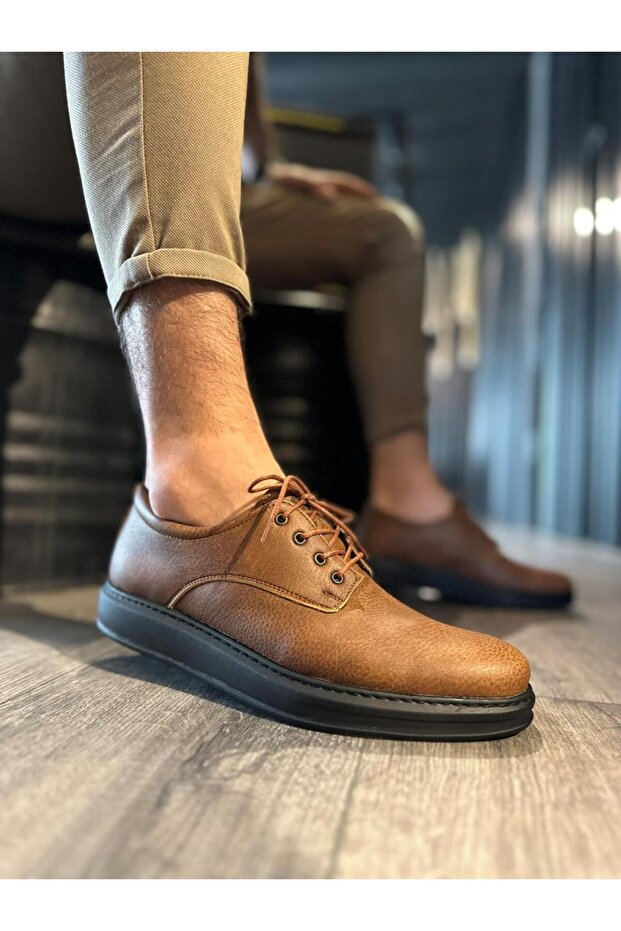 Klasik Erkek Ayakkabı 001 Taba (Siyah Taban) - 2