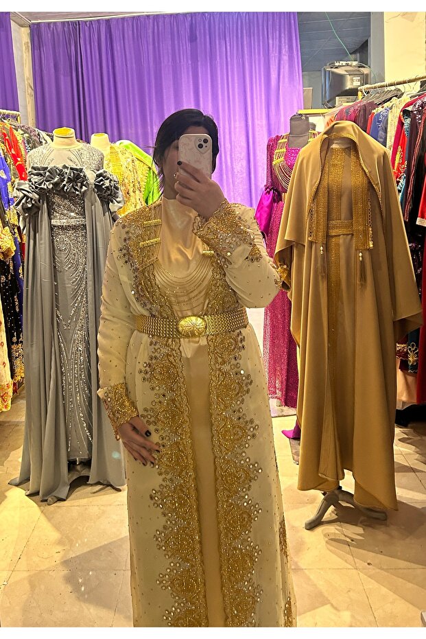Boncuklu kaftan - 3