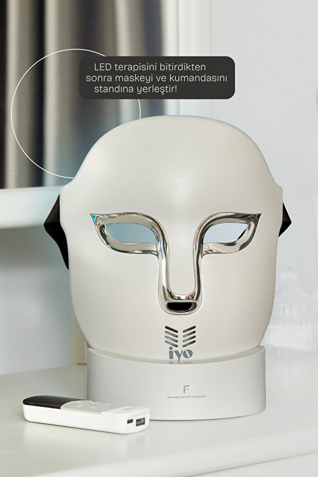 LED Light Face Mask–Anti-Aging,,3 Farklı Işık Terapisi,Kırmızı-Mavi-Sarı - 3