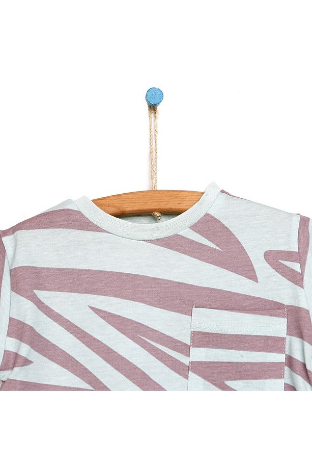 Erkek Bebek Tişört Şort Set Gabardin Kumaş Düğmeli Colorful Çıtçıtlı Yaka Kısa Kol Yeşil - 2