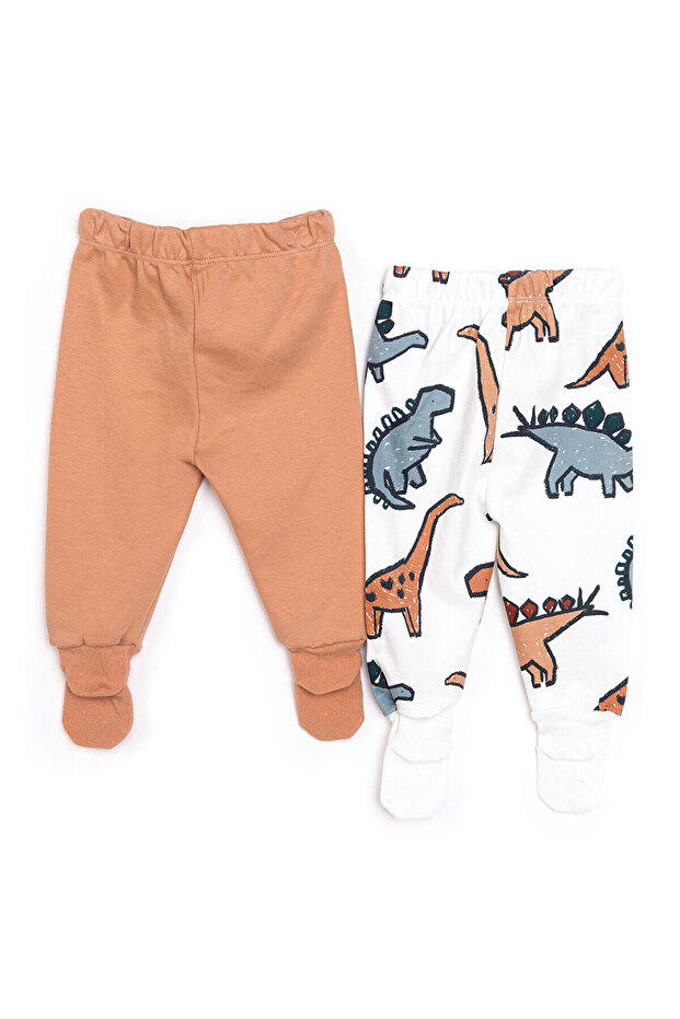 HelloBaby Erkek 2li Çoraplı Pantolon metraj Erkek Bebek - 2