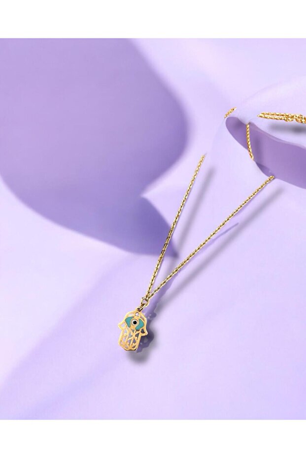 18 AYAR ALTIN FATİMANIN ELİ KOLYE - 1