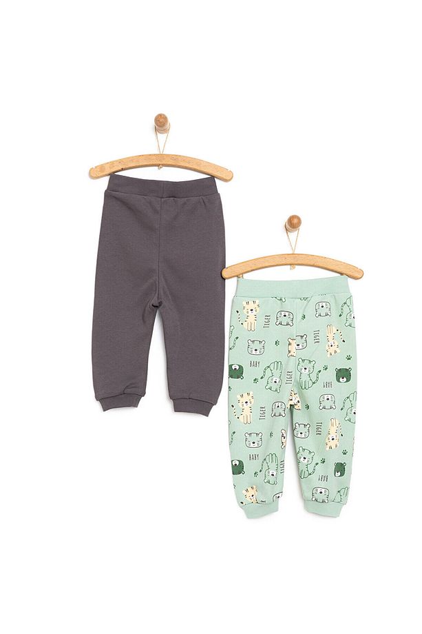 HelloBaby Basic Kaplan Baskılı 2li Patiksiz Alt Erkek Bebek - 2