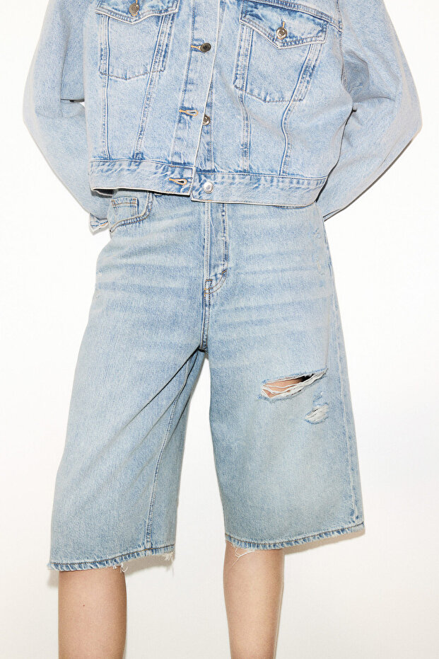 High Knee Kot Şort - 2