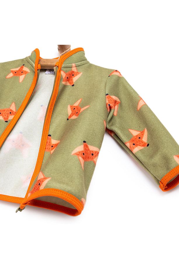 HelloBaby Basic Metraj Baskılı Polar Hırka Erkek Bebek - 3