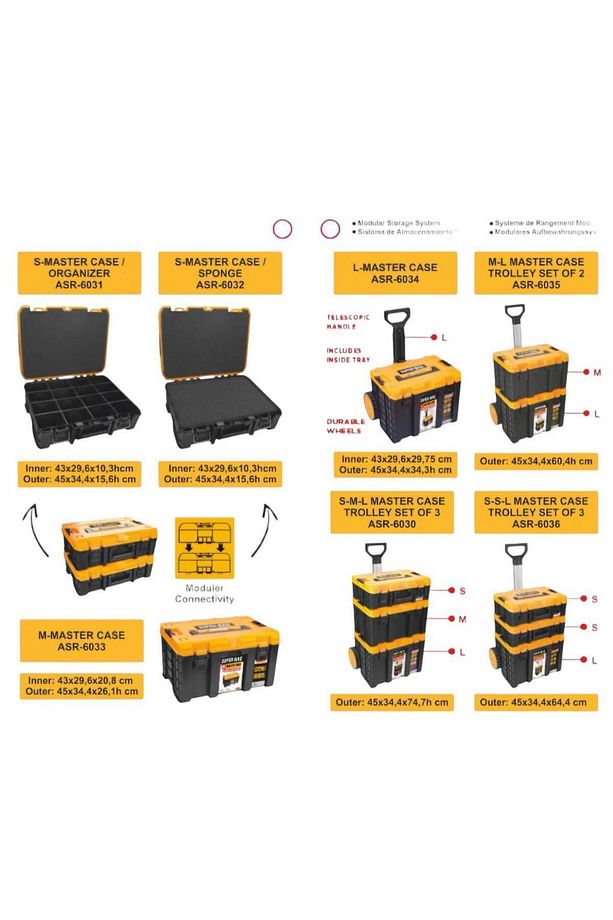 Tekreyonda L-m Master Case Tekerlekli Modül 2’li Set Asr-6035 - 4
