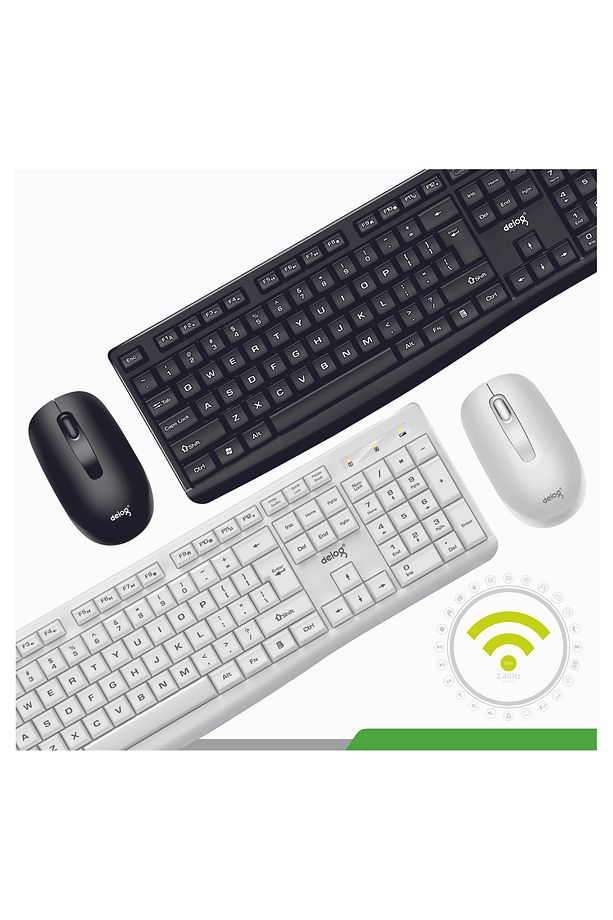 V31 Kablosuz Klavye Mouse Set Siyah (DEİOG) - 3