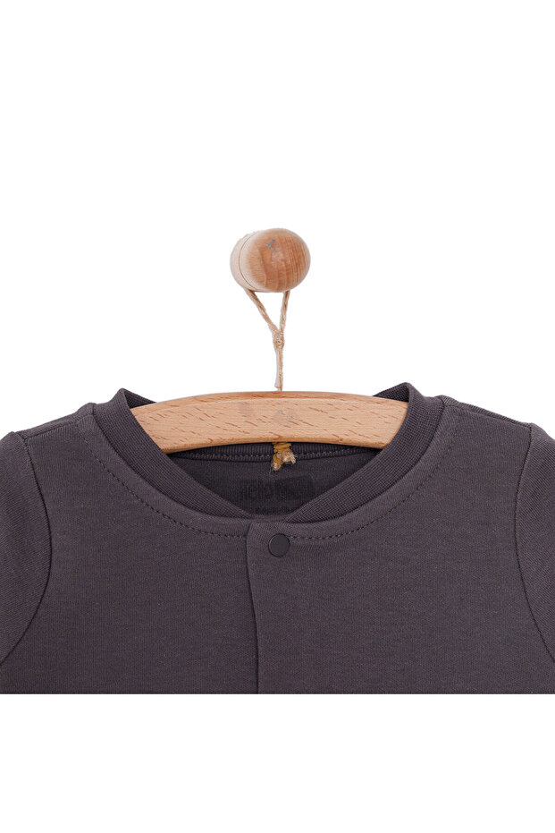 HelloBaby Erkek Bebek Basic Hırka İnterlok Çıtçıtlı Bisiklet Yaka Uzun Kol - 3