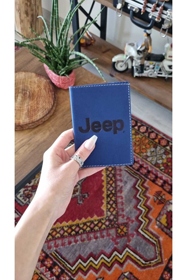 Jeep Leather Stitched Car License Case Container License Holder License Protector