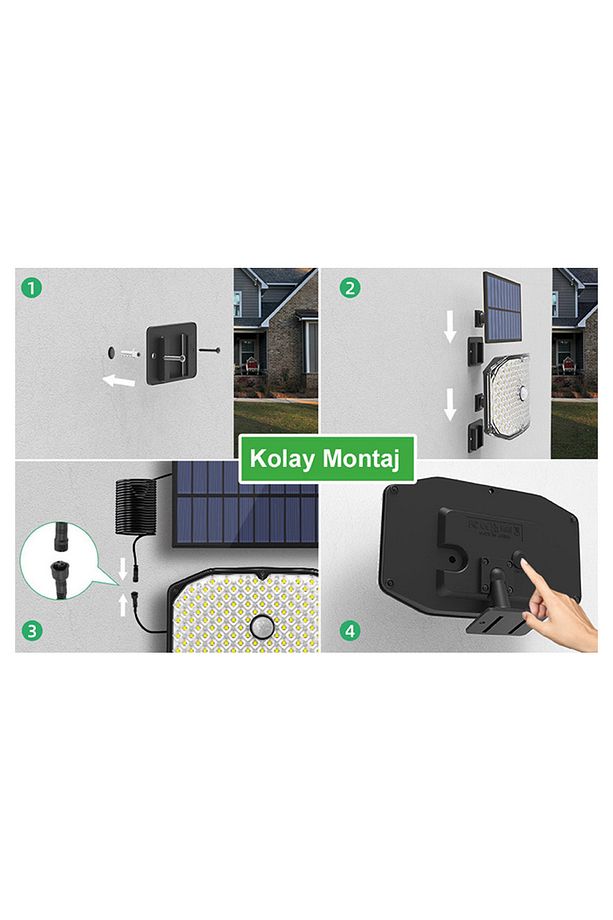 Güneş Enerjili Hareket Sensörlü, 146 Boncuk led Aydınlatma / GT-SL17/S - 7