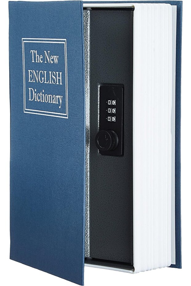 خزنة كتب بقفل تركيبي كبير أزرق - 1