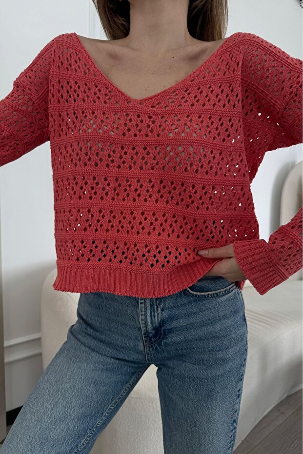 Yazlık Ajurlu File Triko A4566 - 3