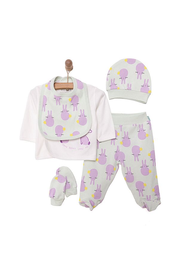 HelloBaby Kız 5li Askı Hastane Çıkışı Kız Bebek - 1