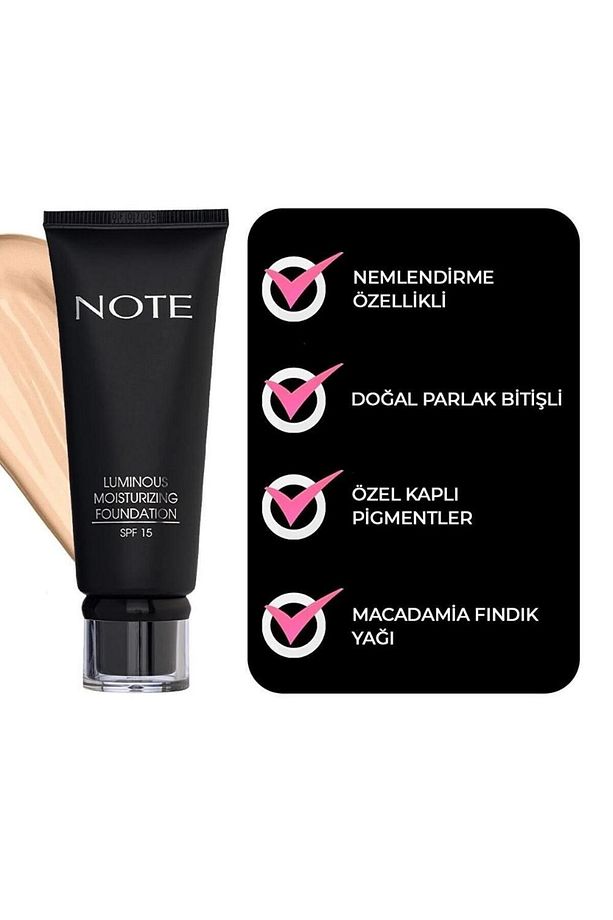 Note Luminous Moisturizing Fondöten 01 Beige 30ml - 2