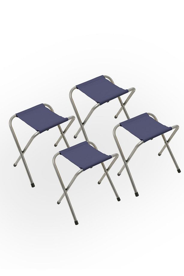 4 Adet Lacivert Tabure Katlanır Balıkçı taburesi, kamp taburesi, piknik taburesi - 1