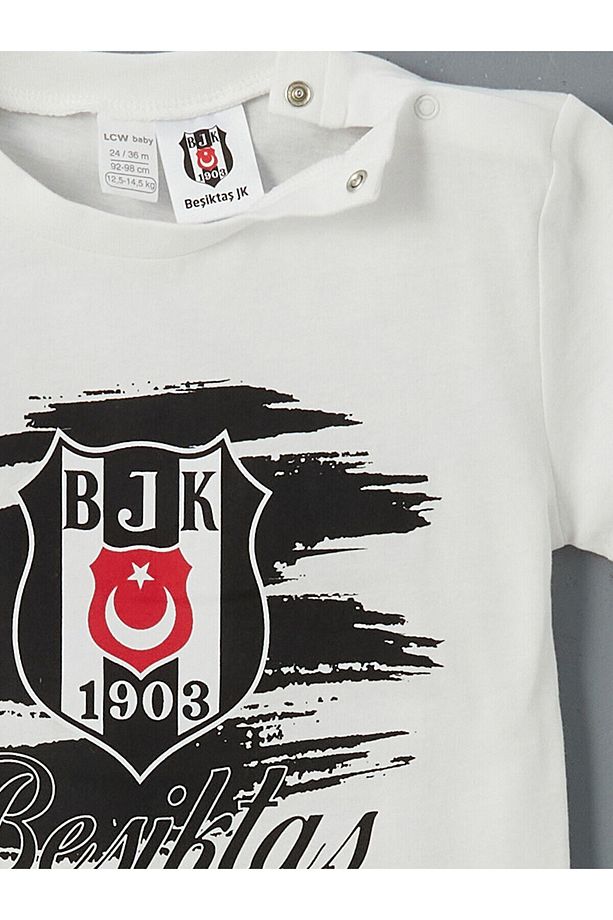 Beşiktaş Baskılı Erkek Bebek Şortlu Pijama Takım - 5