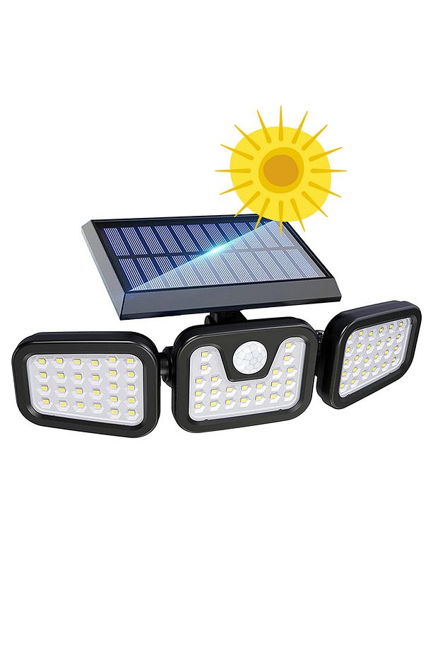 Güneş Enerjili Hareket Sensörlü 3 Taraflı Led Aydınlatma / GT-SL07/S - 1