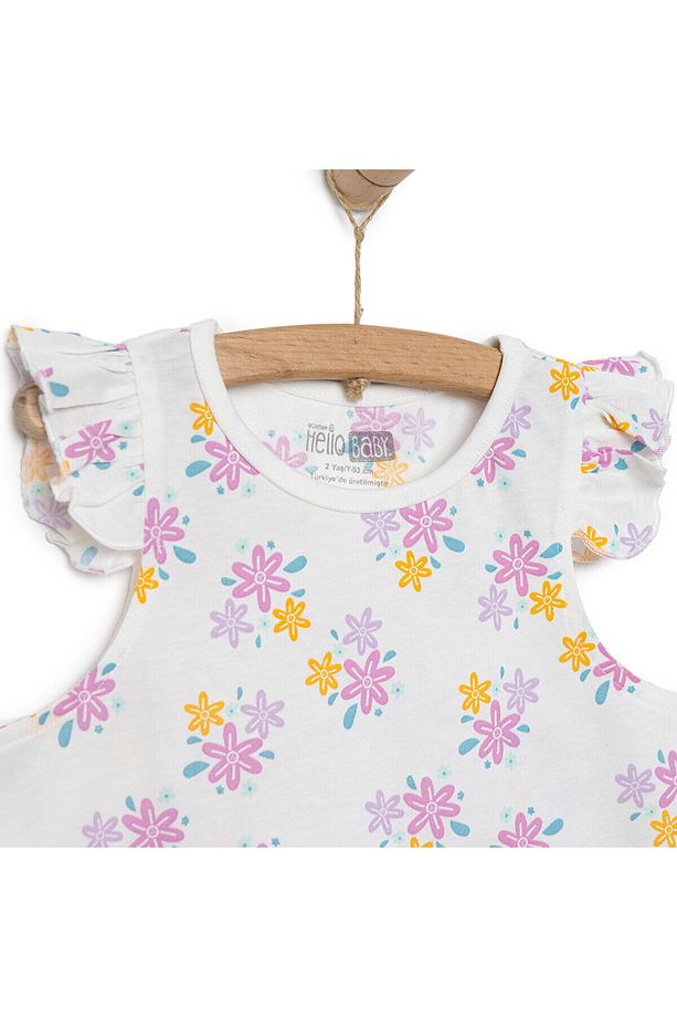 HelloBaby Basic Kız Çiçek Baskılı Atlet-Şort Kız Bebek - 3