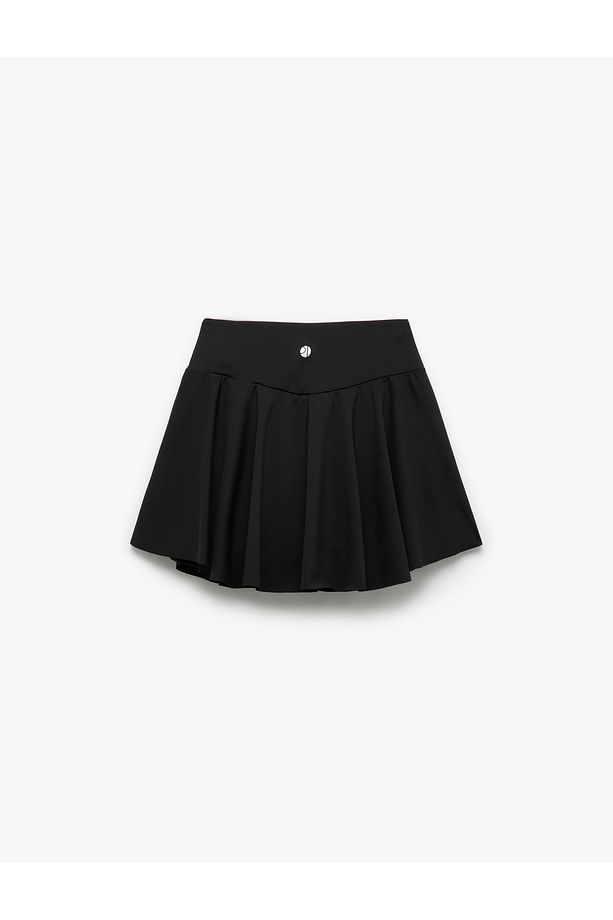 Yüksek Bel Slim Fit Spor Şort Etek - 4