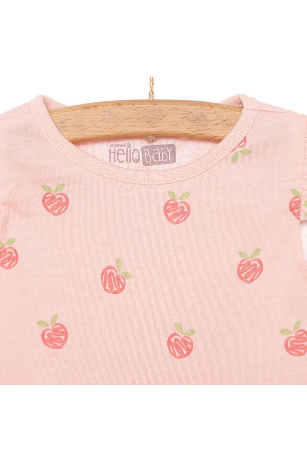 HelloBaby Basic Kız Şeftali Desenli Elbise Kız Bebek - 3