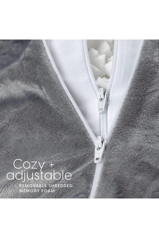 Standard 46Cm Reading Pillow With Shredded Memory Foam Great As Backrest For Books Or Gaming 46Cm X - 5