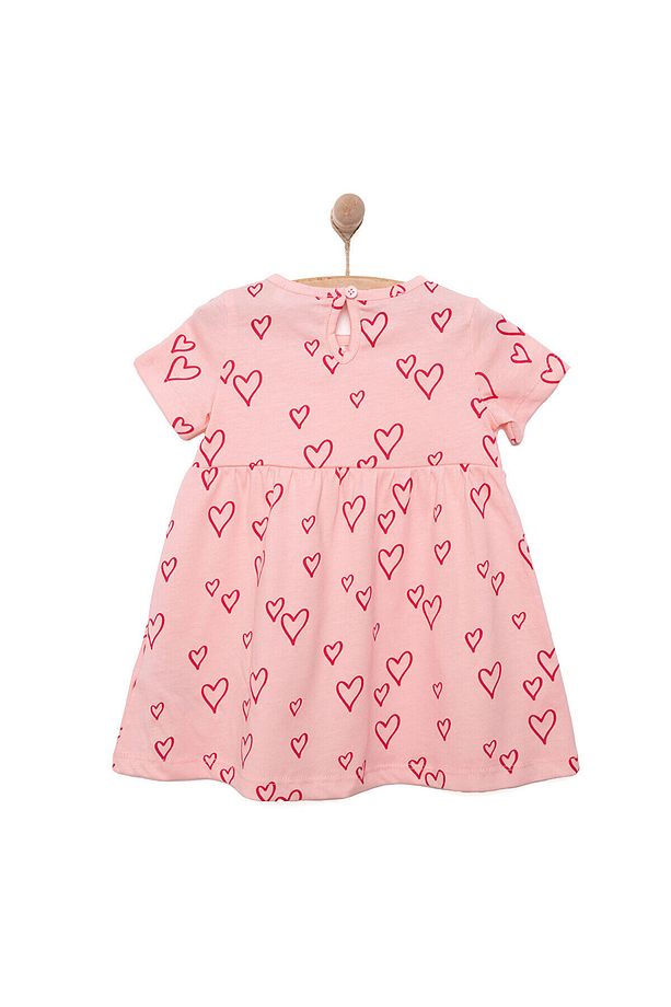 HelloBaby Basic Kız Kalp Desenli Elbise Kız Bebek - 2