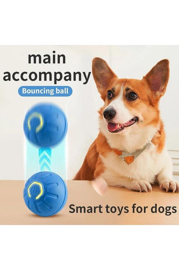 Akıllı Köpek Oyuncak Top Elektronik Interaktif Pet Oyuncak Hareketli Top USB Otomatik Hareketli Zıpl - 3