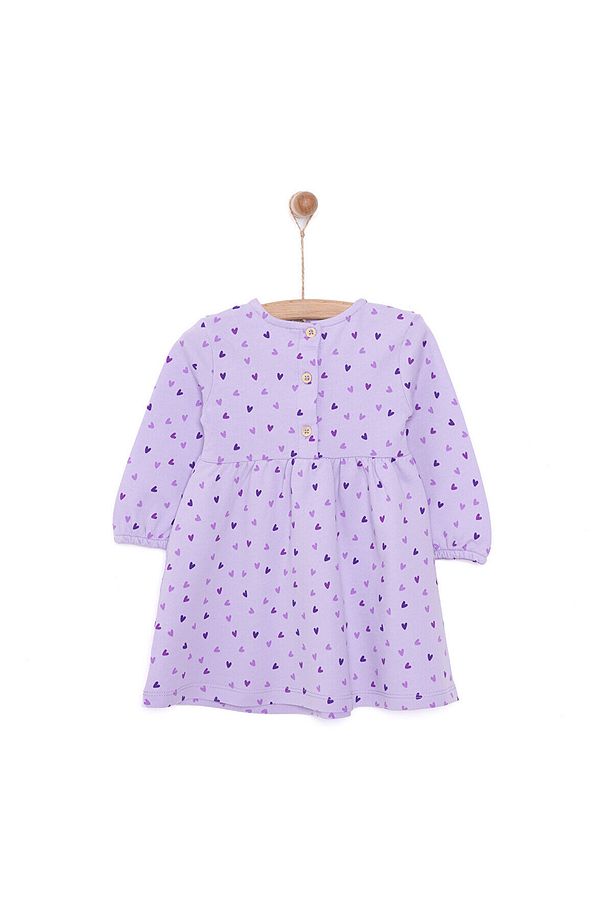 HelloBaby Basic Kız Kalp Desenli Fırfırlı Elbise Kız Bebek - 2